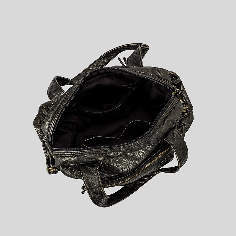 Retro Umhängetasche für Damen ⎜ Leder Tasche mit mehreren Fächern und praktischer Aufteilung