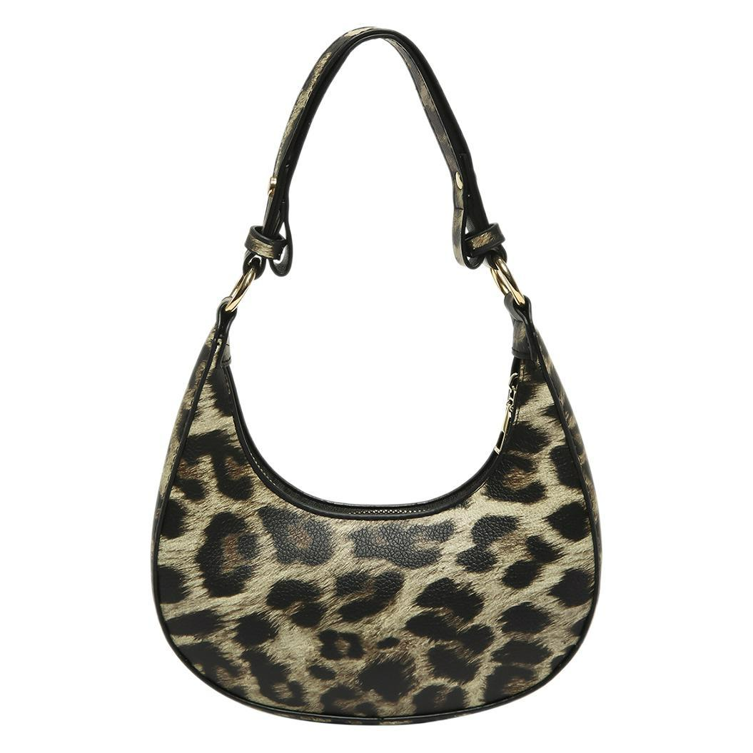 Schultertasche für Damen ⎜ Halbmond-Design mit Retro-Look und bequemem Tragegriff für Alltag und Ausgehen