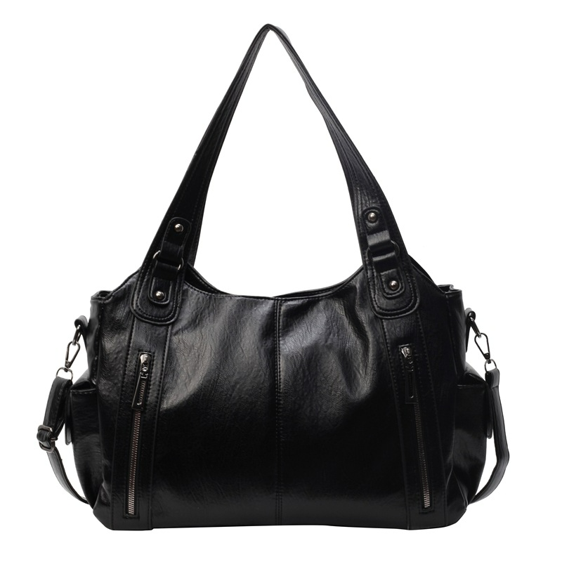 Handtasche für Damen ⎜ Geräumige Schultertasche aus Kunstleder mit Reißverschlüssen für Alltag und Freizeit