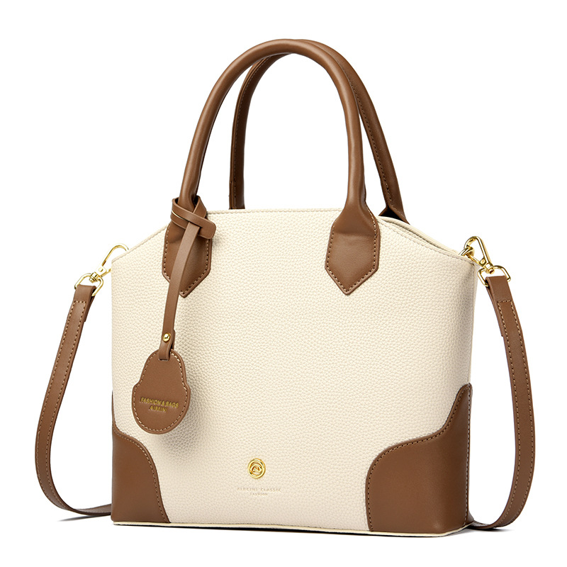 Handtasche für Damen ⎜ Klassische Umhängetasche in Retro-Optik mit viel Platz für Alltag und Büro