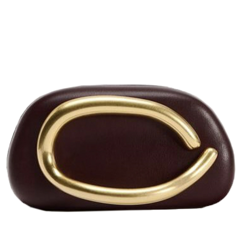 Elegante Damen Clutch Tasche ⎜ Runde Abendtasche mit Kompaktem Design und Stilvollem Griff