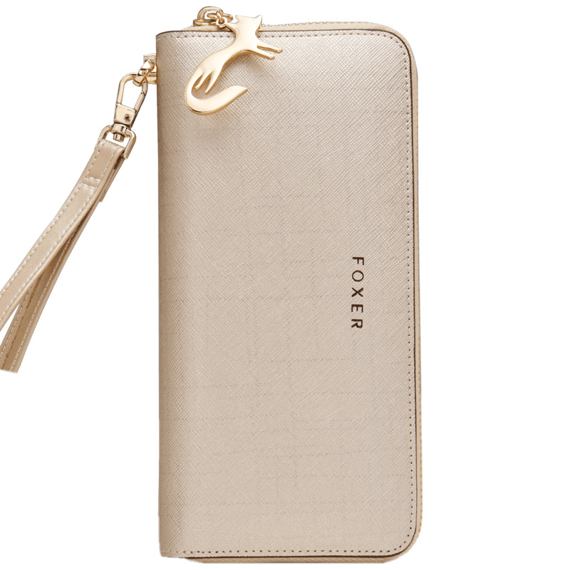 Münzbörse für Damen ⎜ Lange Clutch mit mehreren Kartenfächern und elegantem Design