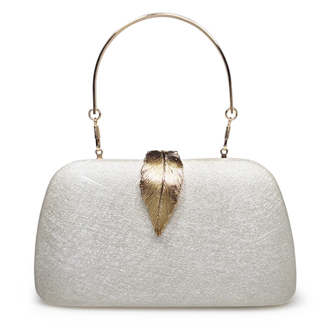 Clutch für Damen ⎜ Minimalistische Abendtasche mit Blattverschluss für Dinnerpartys und festliche Anlässe