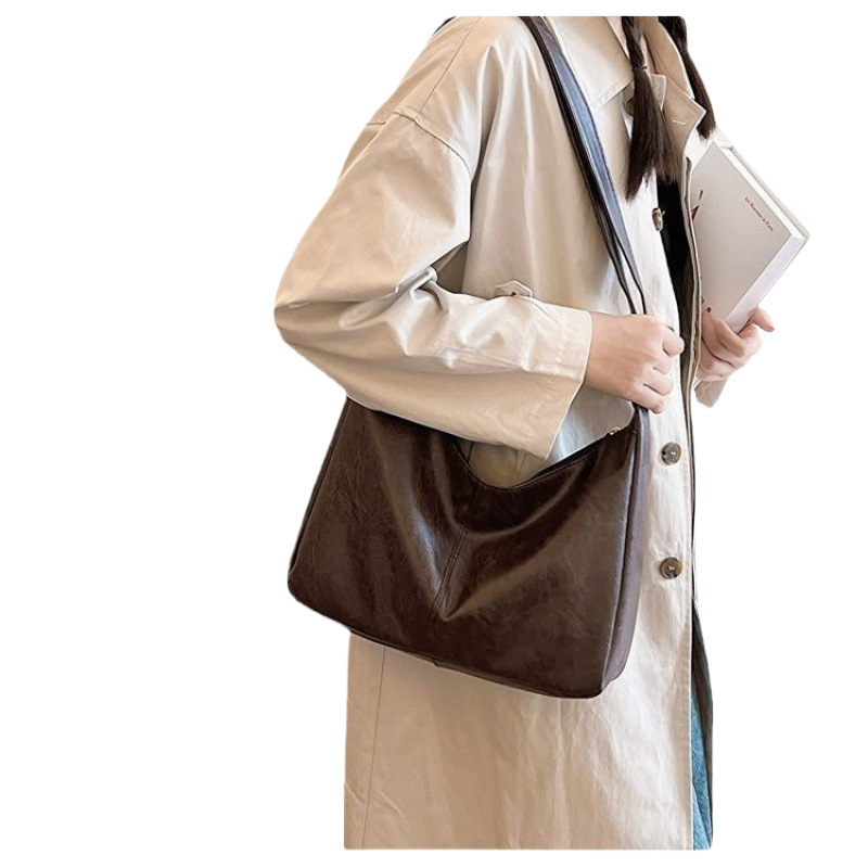 Damen Schultertasche Im Retro Stil ⎜ Weiche Umhängetasche Für Alltag Und Freizeit