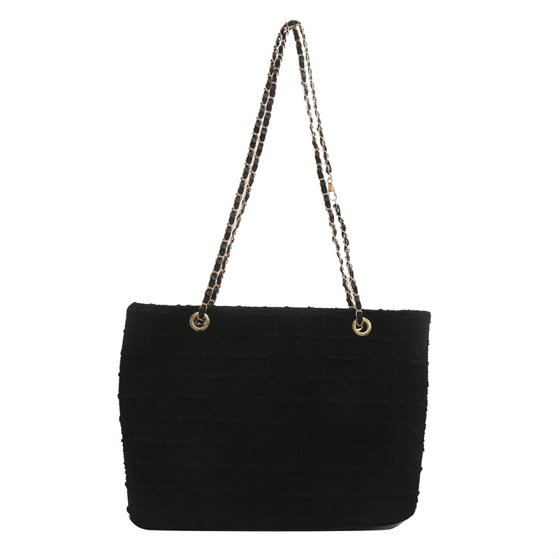 Schultertasche für Damen ⎜ Elegante Handtasche mit Kettenriemen und großem Stauraum für Alltag und Büro