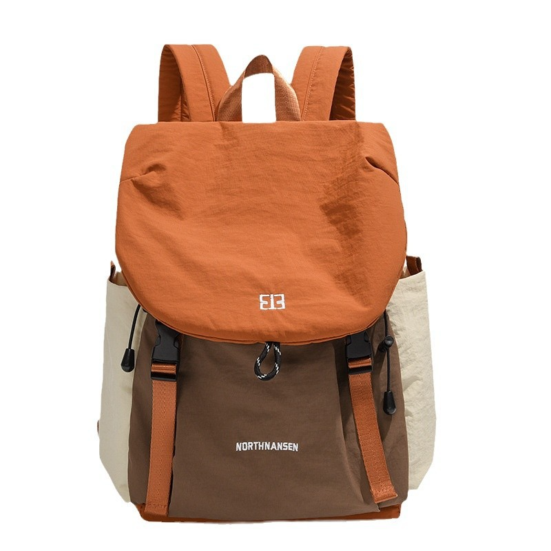 Damen Rucksack Im Koreanischen Stil ⎜ Schlichter Freizeitrucksack Mit Kordel Und Seitentaschen