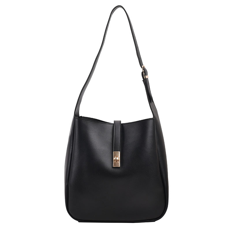 Schultertasche für Damen ⎜ Elegante Alltagstasche aus Kunstleder mit Drehverschluss und schlichtem Design