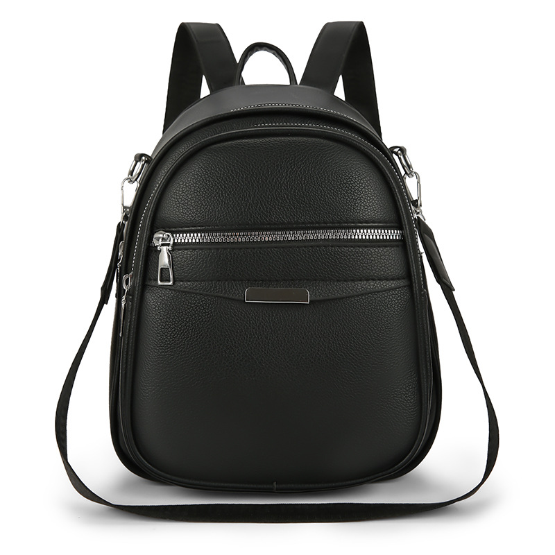 Damen Rucksack ⎜ Stylisher Leder-Rucksack mit praktischen Fächern für den Alltag und Reisen