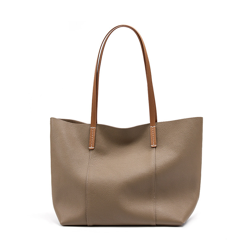Shopper Tasche für Damen ⎜ Hochwertige Tragetasche aus Lederoptik mit langen Henkeln für Alltag und Büro