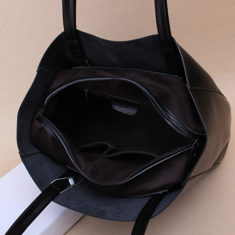 Damen Schultertasche aus Echtleder ⎜ Modische Tragetasche mit großem Stauraum für Alltag und Business