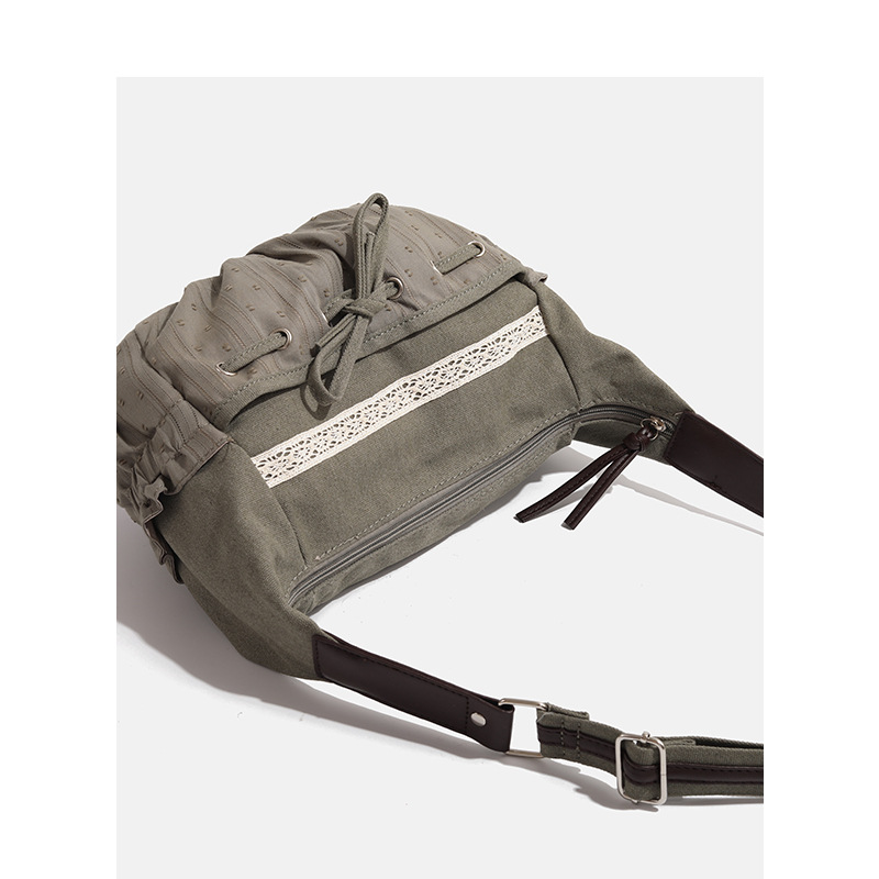 Retro Schultertasche für Damen ⎜ Lässige Umhängetasche mit großem Stauraum für Alltag und Freizeit