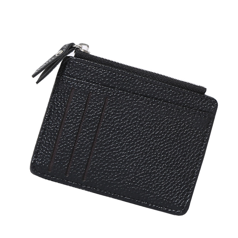 Kartenetui mit Reißverschluss für Damen ⎜ Kompakte Brieftasche mit Fächern für Karten und Münzen