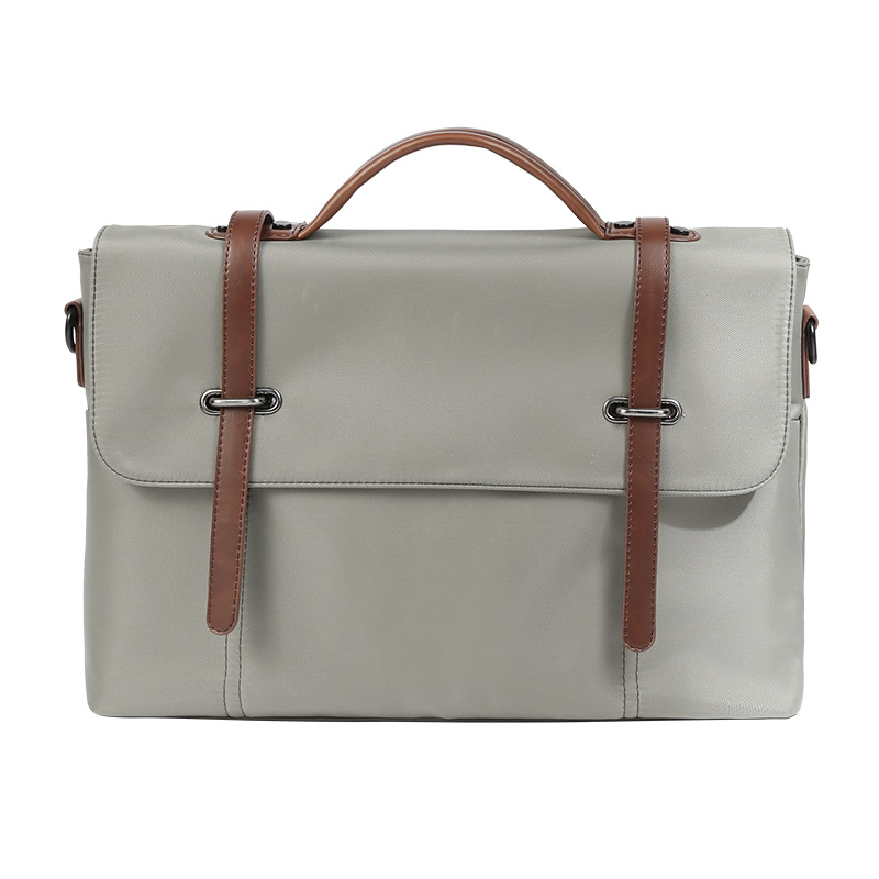 Herren Umhängetasche ⎜ Robuste Canvas-Tasche mit Lederakzenten und verstellbarem Tragegurt