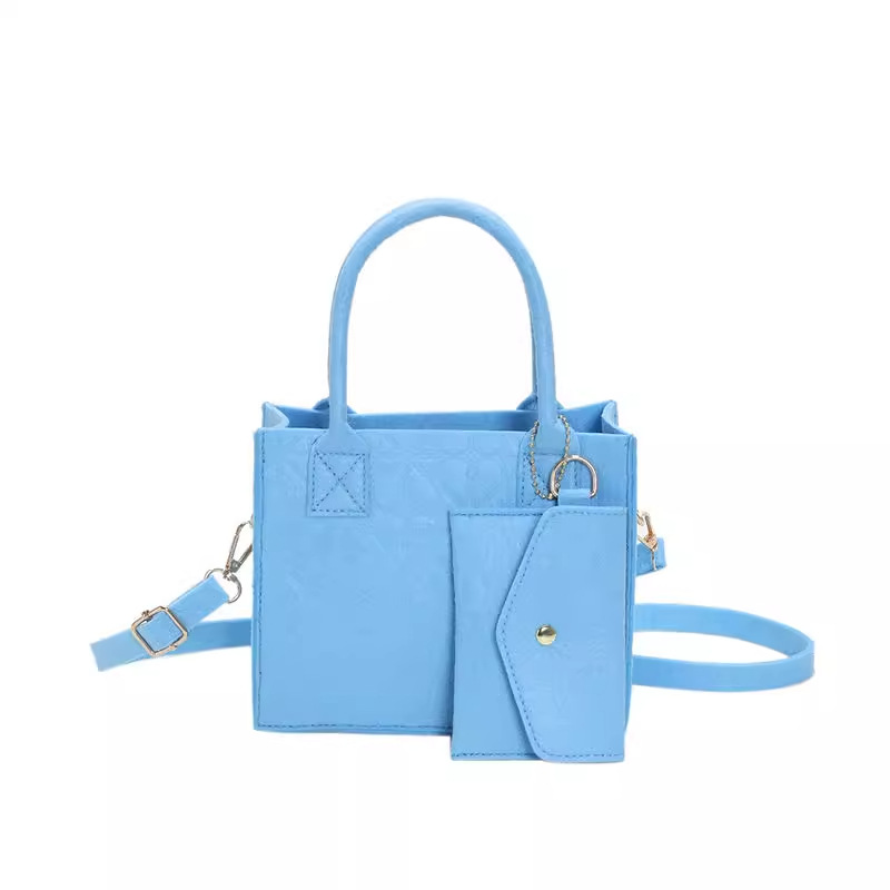 Filztasche Damen ⎜ Kleine Handtasche mit abnehmbarer Geldbörse und verstellbarem Schultergurt