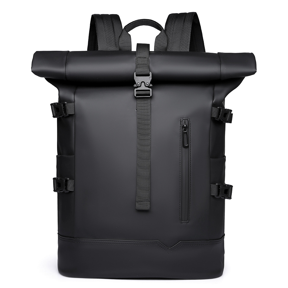 Rolltop Rucksack für Herren ⎜ Robuste Reisetasche mit verstellbarem Trageriemen und praktischen Fächern