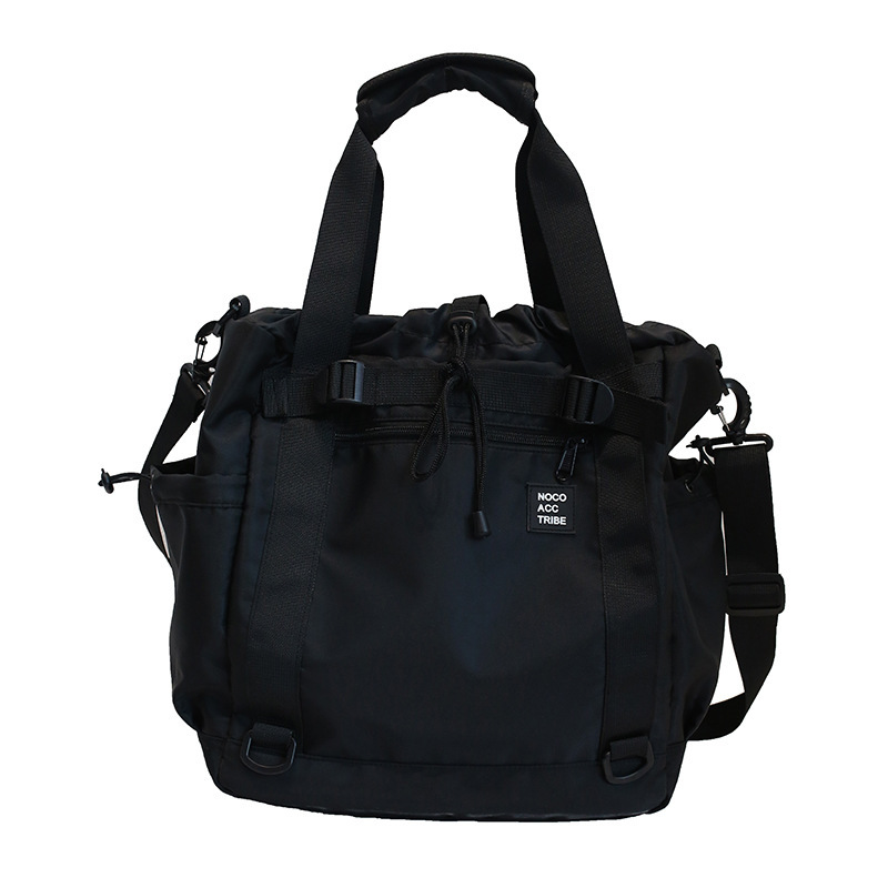 Handtasche für Damen und Herren ⎜ Robuste Freizeittasche mit Kordelzug und Außentaschen für Alltag und Outdoor