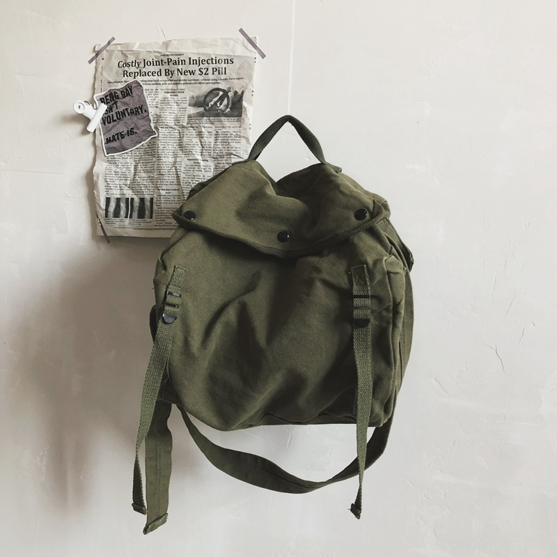 Rucksack für Damen ⎜ Lässiger Canvas-Rucksack im Faltenstil mit verstellbaren Trägern für Alltag und Freizeit