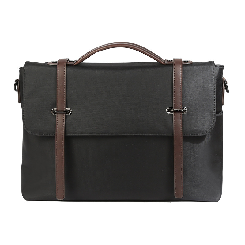 Herren Umhängetasche ⎜ Robuste Canvas-Tasche mit Lederakzenten und verstellbarem Tragegurt