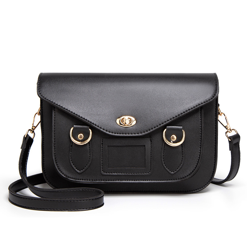 Damen Umhängetasche ⎜ Klassische Satchel-Tasche mit Überschlag und Verstellbaren Schulterriemen