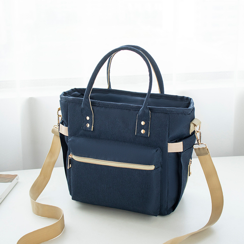 Lunchbag für Damen ⎜ Isolierte Tragetasche aus Oxford-Stoff mit Reißverschluss und vielseitigen Fächern