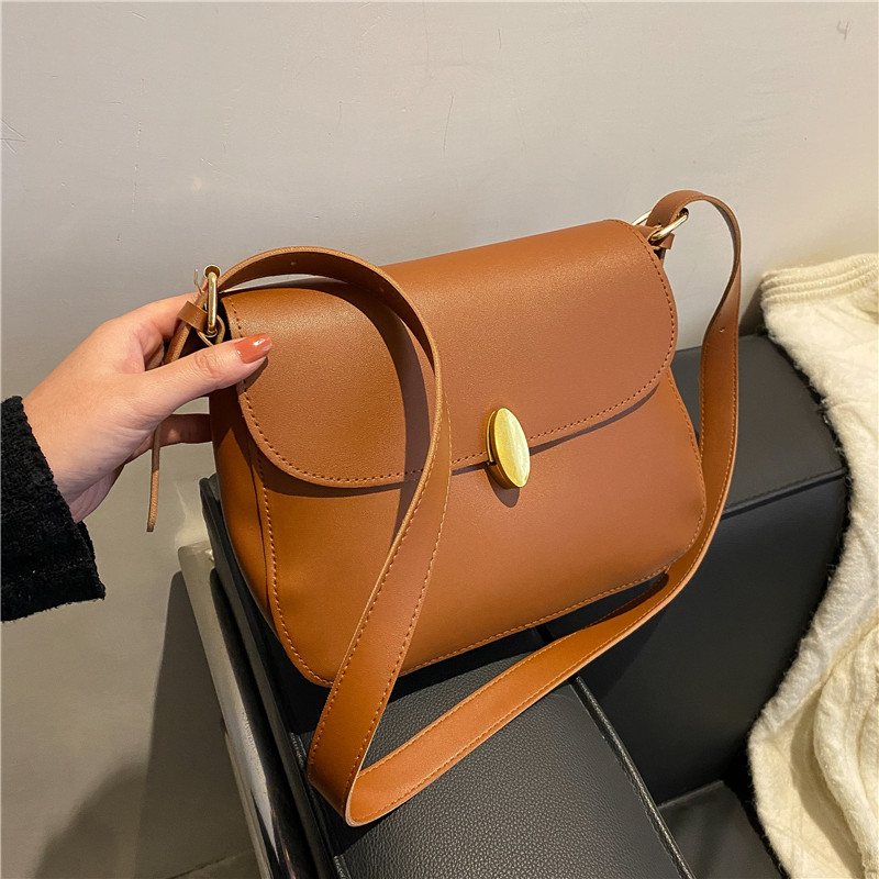 Crossbody Bag für Damen ⎜ Schlichte Schultertasche im Retro-Stil für Alltag, Büro und Freizeit