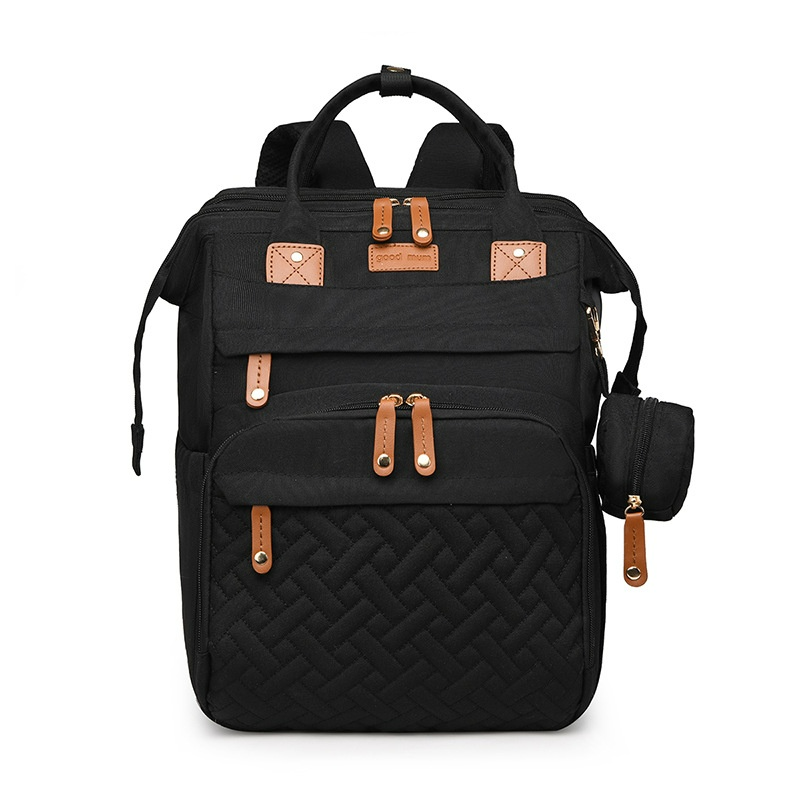 Wickelrucksack für Eltern ⎜ Großer Babyrucksack mit Flaschenfach, Isolierung und faltbarem Bett für unterwegs