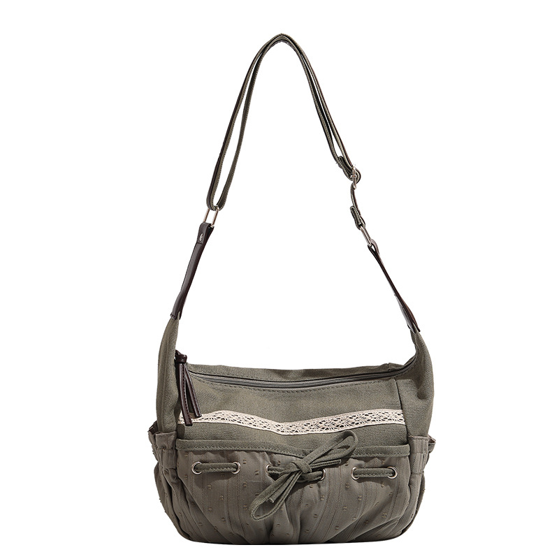 Retro Schultertasche für Damen ⎜ Lässige Umhängetasche mit großem Stauraum für Alltag und Freizeit