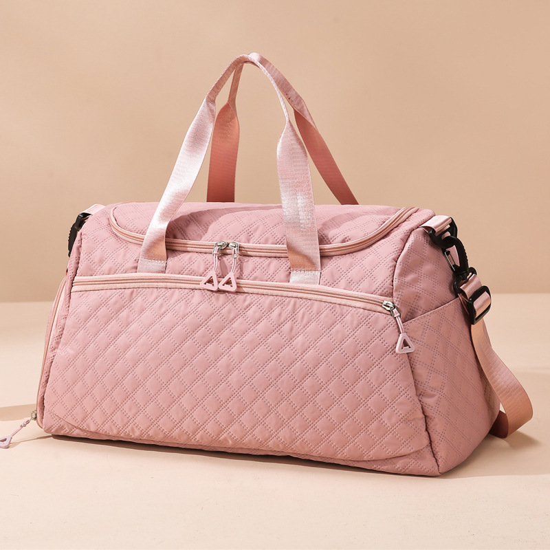 Reisetasche für Damen ⎜ Große Weekender-Tasche mit Rautenmuster und wasserabweisendem Material für Reisen und Alltag