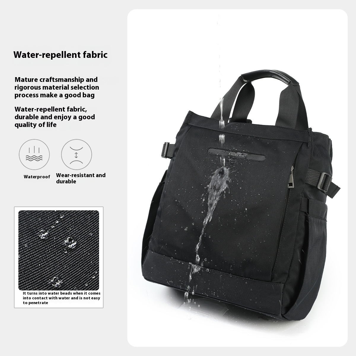 Laptop Rucksack für Damen und Herren ⎜ Wasserfester Tagesrucksack mit Tragegriffen und modernem Design