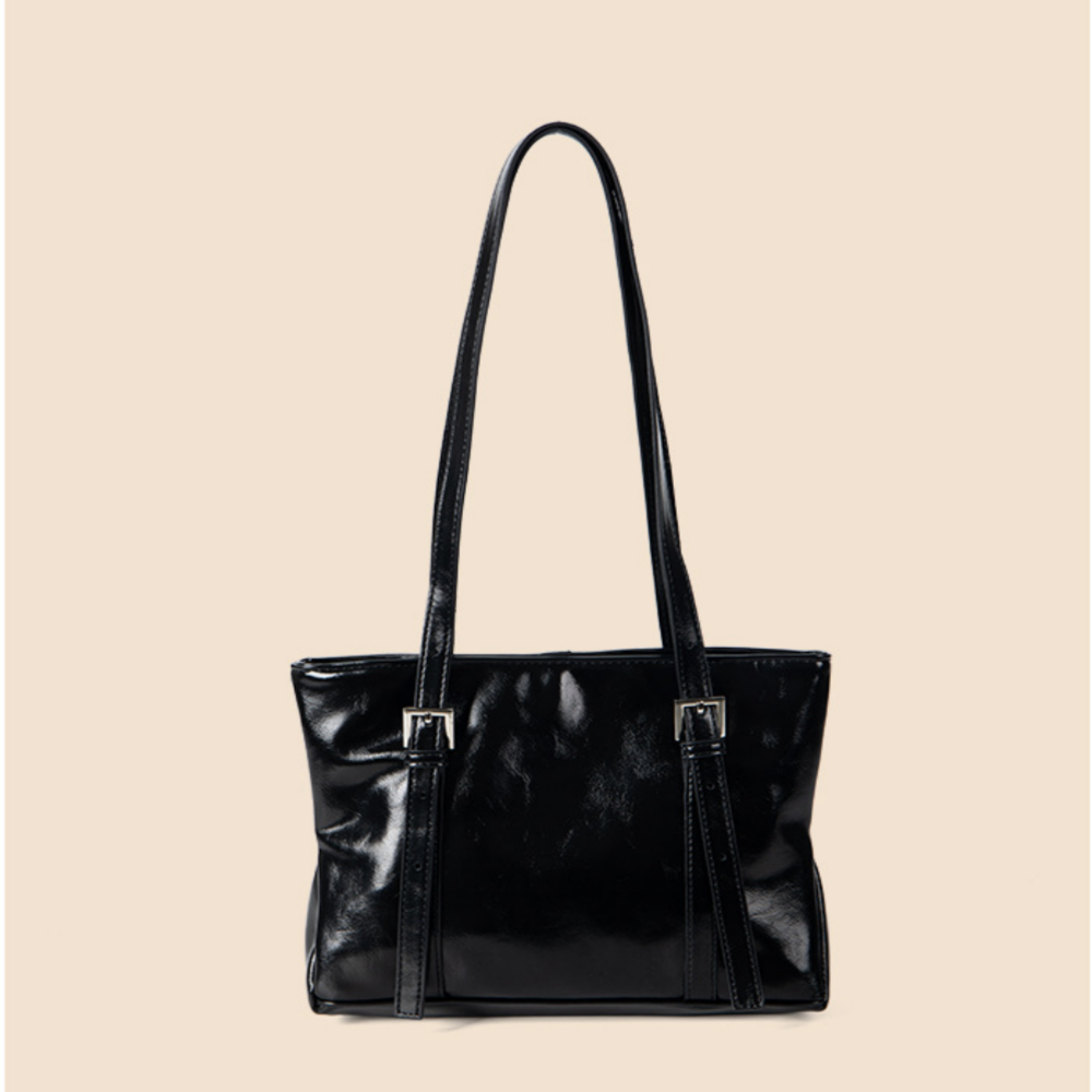 Shopper Tasche für Damen ⎜ Glänzende Schultertasche im modischen Design für Büro, Alltag und Freizeit