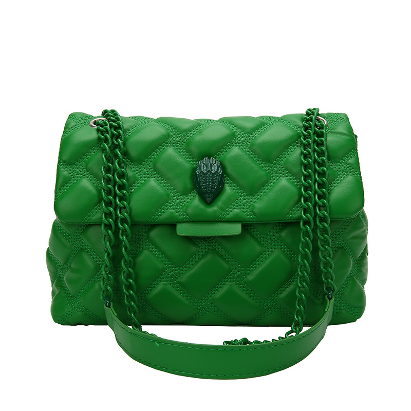 Damen Umhängetasche ⎜ Gestepptes Design mit Kette für Alltag und besondere Anlässe