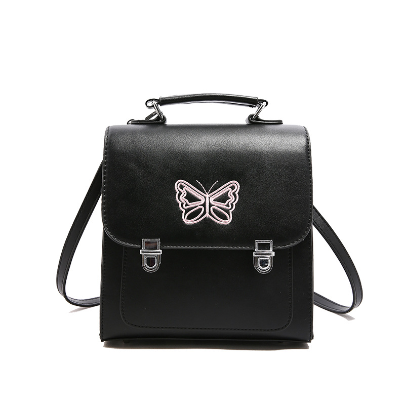Rucksack für Damen ⎜ Modischer Alltagsrucksack mit Schmetterlings-Applikation und praktischem Design