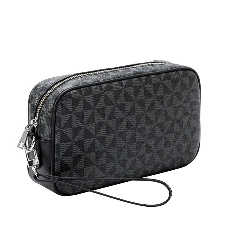 Herren Clutch Tasche mit Handschlaufe ⎜ Stilvolle Begleiter mit Musterdesign und Reißverschlussfach