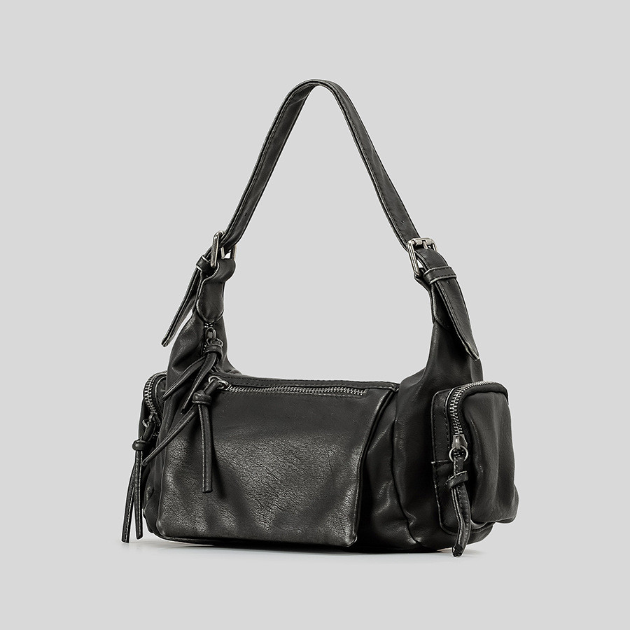 Elegante Schultertasche mit Retro-Effekt ⎜ Stylische Ledertasche mit vielseitigen Fächern für Alltag und Freizeit