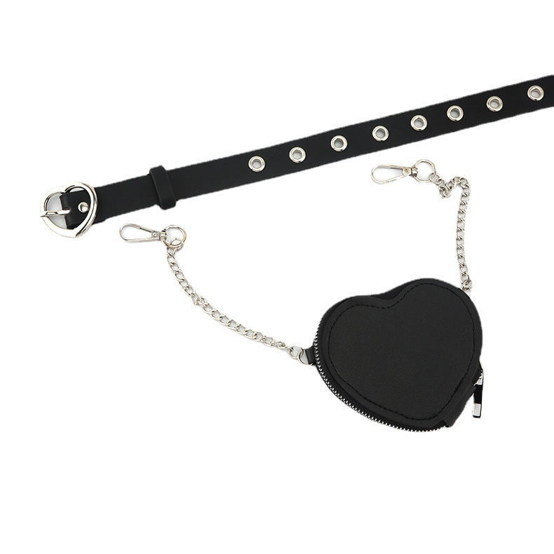 Herzgürteltasche für Damen ⎜ Abnehmbare Mini-Tasche mit Kette für unterwegs