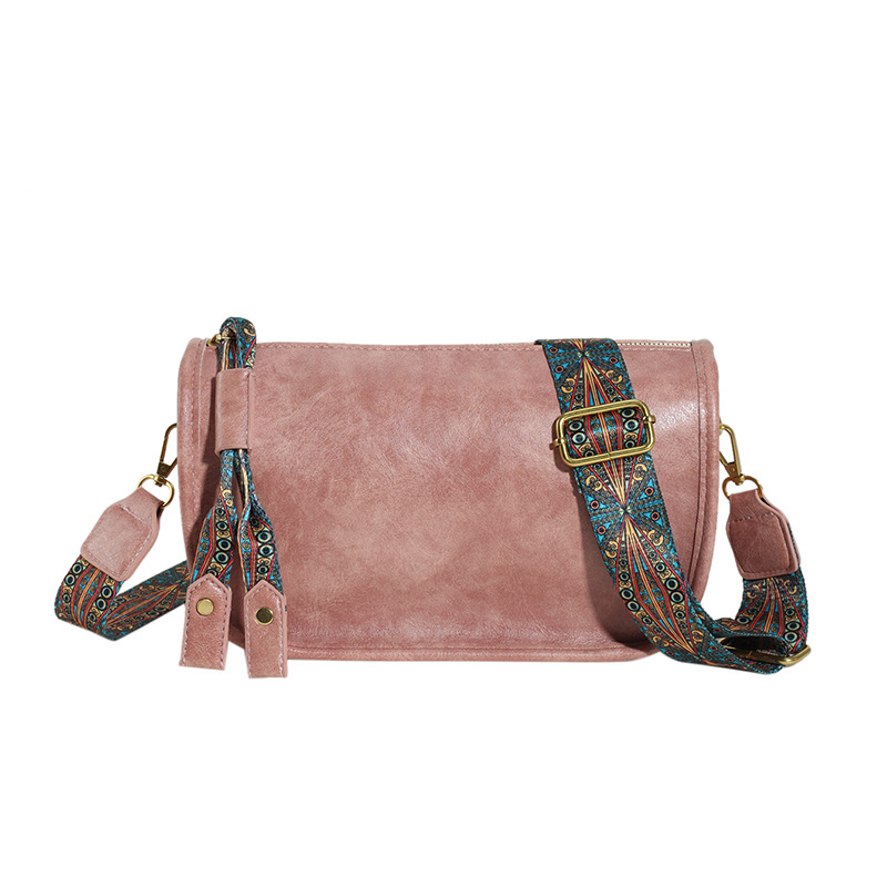 Umhängetasche für Damen ⎜ Schultertasche aus Kunstleder mit breitem Riemen für Alltag und Freizeit