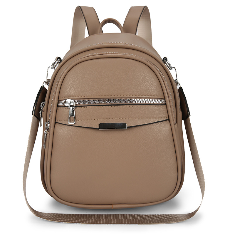 Damen Rucksack ⎜ Stylisher Leder-Rucksack mit praktischen Fächern für den Alltag und Reisen