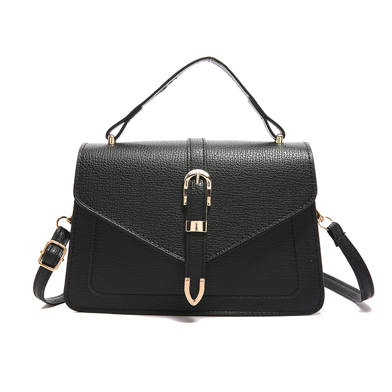 Damen Umhängetasche mit Schnalle ⎜ Elegante Handtasche in klassischem Design für Alltag und Ausgehen