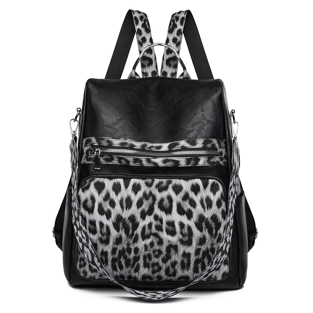 Damen Rucksack Mit Leopardenmuster ⎜ Modischer Freizeitrucksack Mit Großem Stauraum Für Alltag Und Reisen