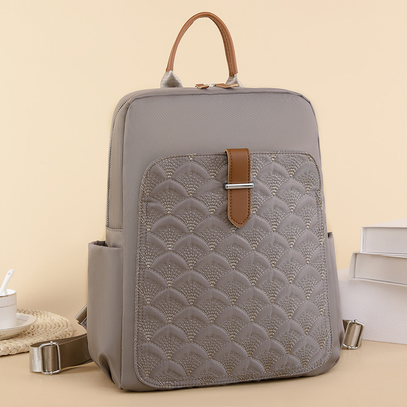 Damen Rucksack mit Fischmuster ⎜ Modischer Tagesrucksack mit großer Kapazität und Seitentaschen für Alltag und Büro