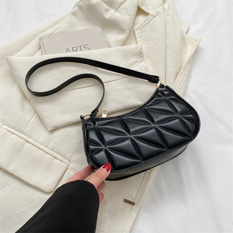 Damen Umhängetasche Mit Steppmuster ⎜ Retro Schultertasche Für Alltag Und Freizeit
