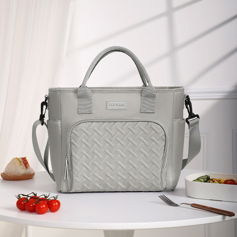 Isoliertasche für unterwegs ⎜ Modische Kühltasche mit Tragegriff und Thermofach für Schule, Arbeit und Freizeit