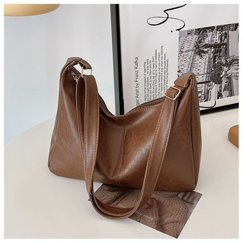 Damen Schultertasche Im Retro Stil ⎜ Weiche Umhängetasche Für Alltag Und Freizeit