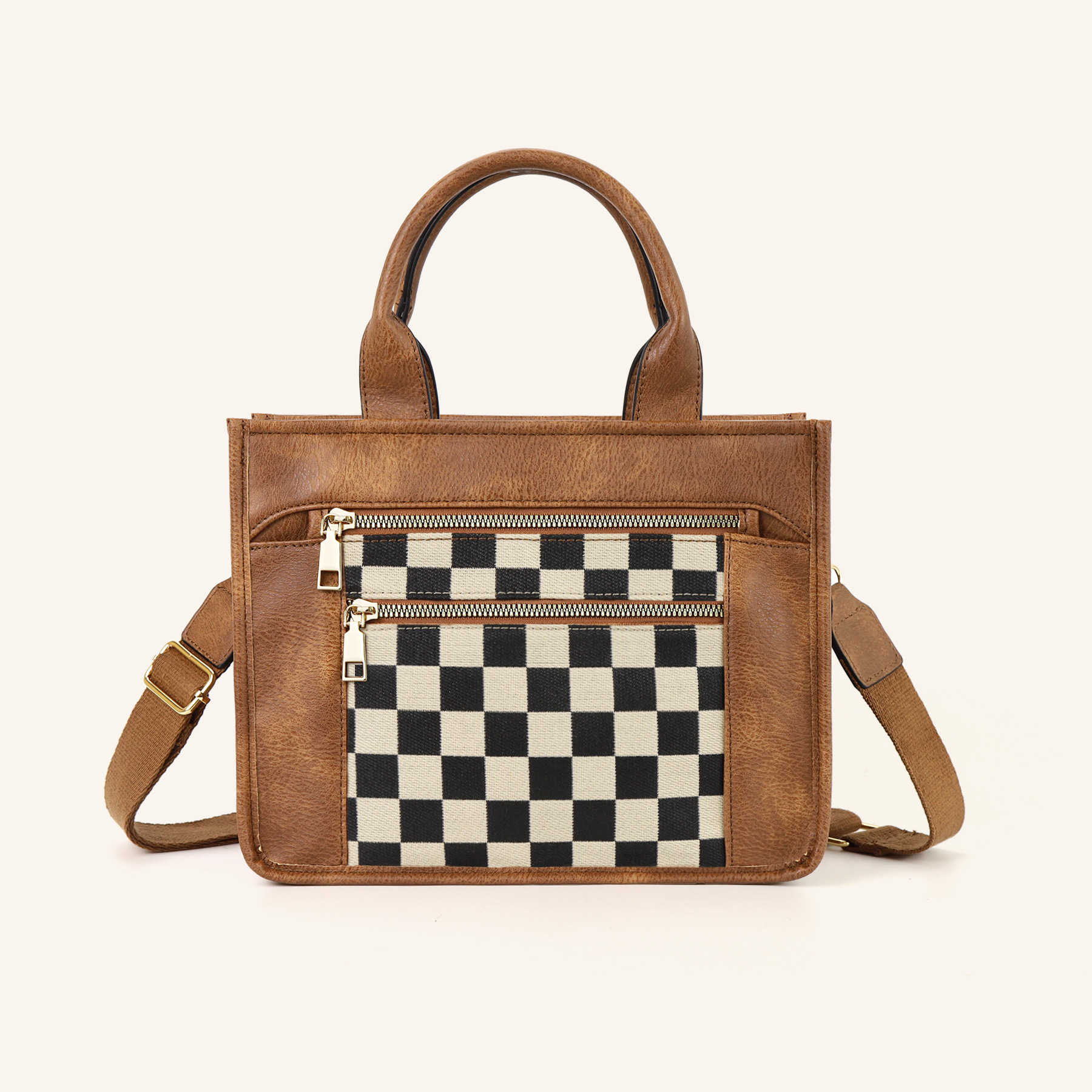 Tote Bag mit Schulterriemen ⎜ Robuste Tragetasche aus Leder für Reisen, Arbeit und Alltag