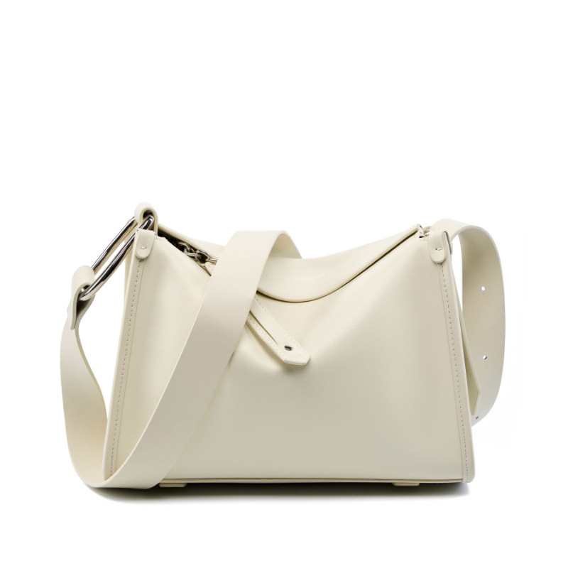 Damen Umhängetasche ⎜ Geräumige Schultertasche aus Leder mit modernem Design und verstellbarem Riemen