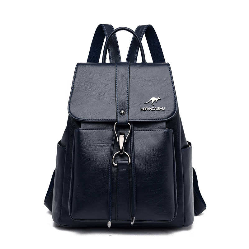 Damen Rucksack aus Kunstleder ⎜ Eleganter Tagesrucksack mit großer Kapazität und praktischen Außentaschen für Alltag und Beruf