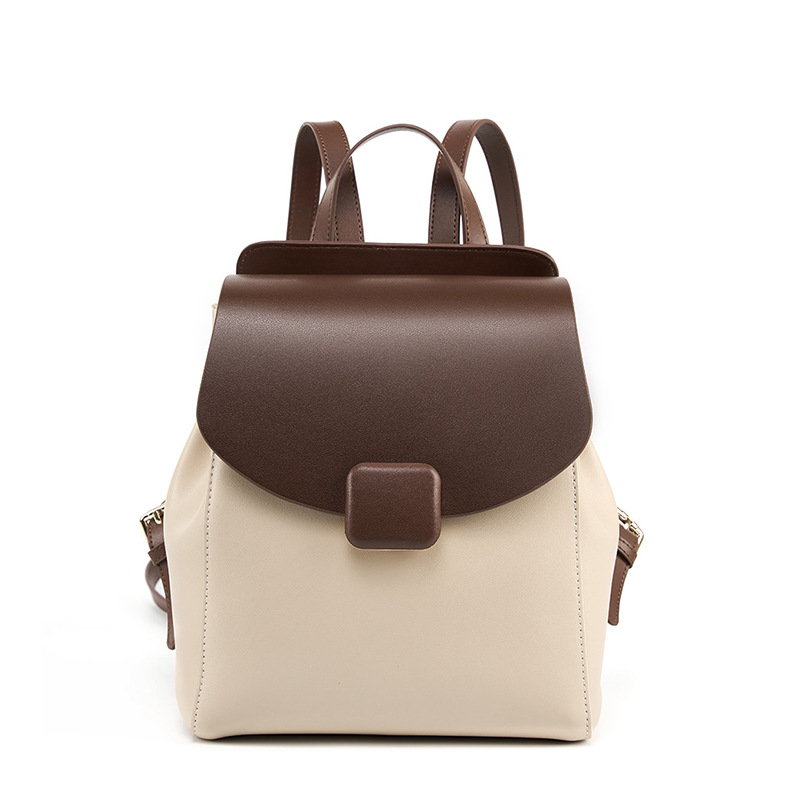 Damen Rucksack aus Kunstleder ⎜ Kompakter Tagesrucksack mit großem Stauraum für Reisen und Alltag