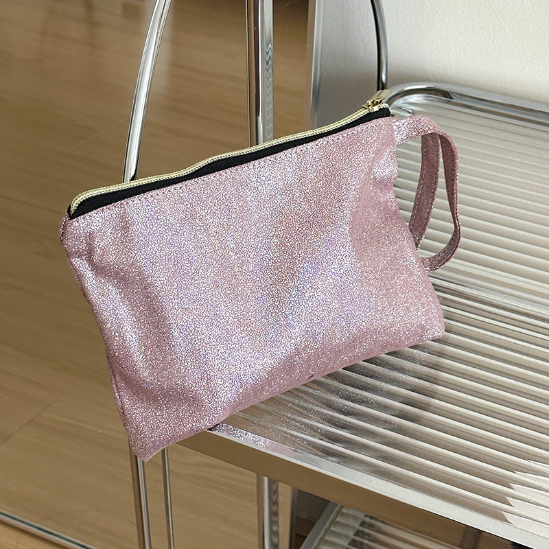 Glitzer Clutch Tasche ⎜ Wasserabweisend mit Reißverschluss für Make-up oder Stifte