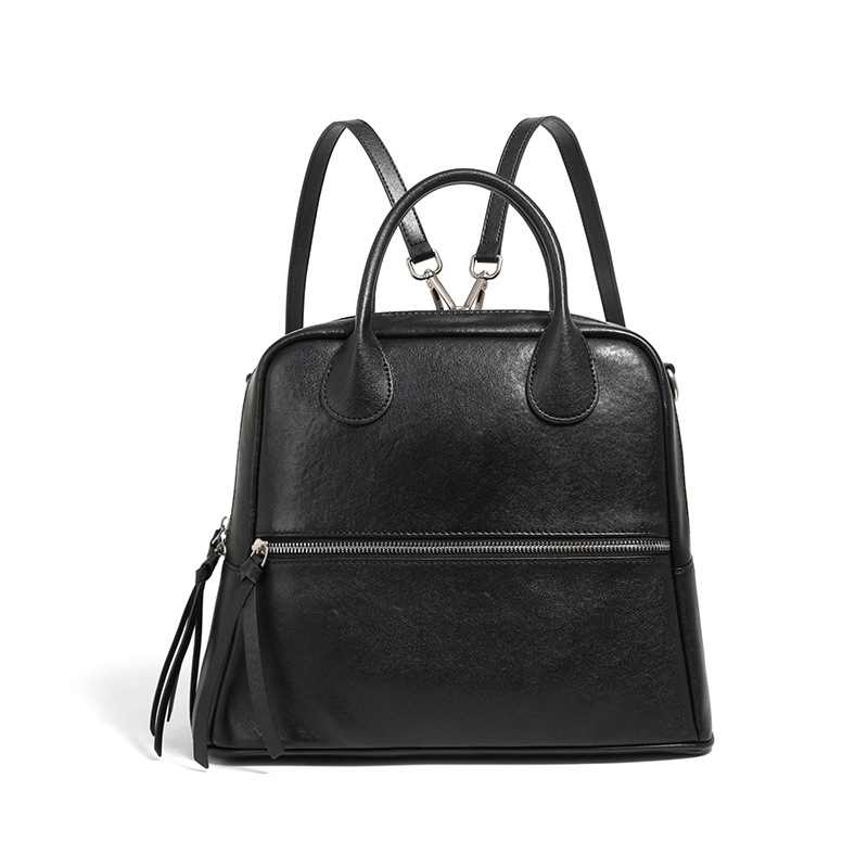 Rucksack für Damen ⎜ Eleganter Lederrucksack mit viel Stauraum und Schultergurten