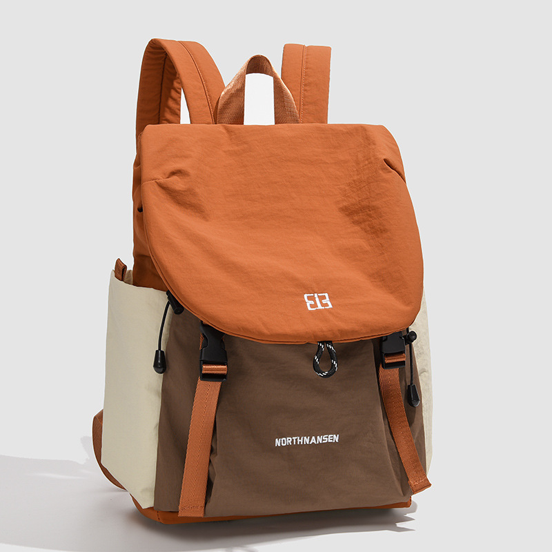 Damen Rucksack Im Koreanischen Stil ⎜ Schlichter Freizeitrucksack Mit Kordel Und Seitentaschen